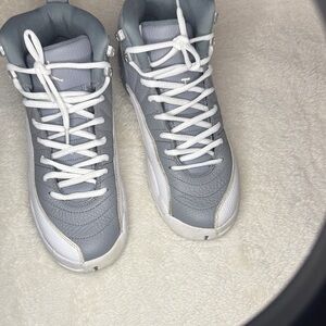 Jordan 12 Grey and White Stealth